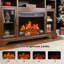 Foyer électrique encastré de 58 cm (23 pouces) ultramince avec bûches décoratives et flamme réaliste, télécommande, minuterie et protection contre la surchauffe.