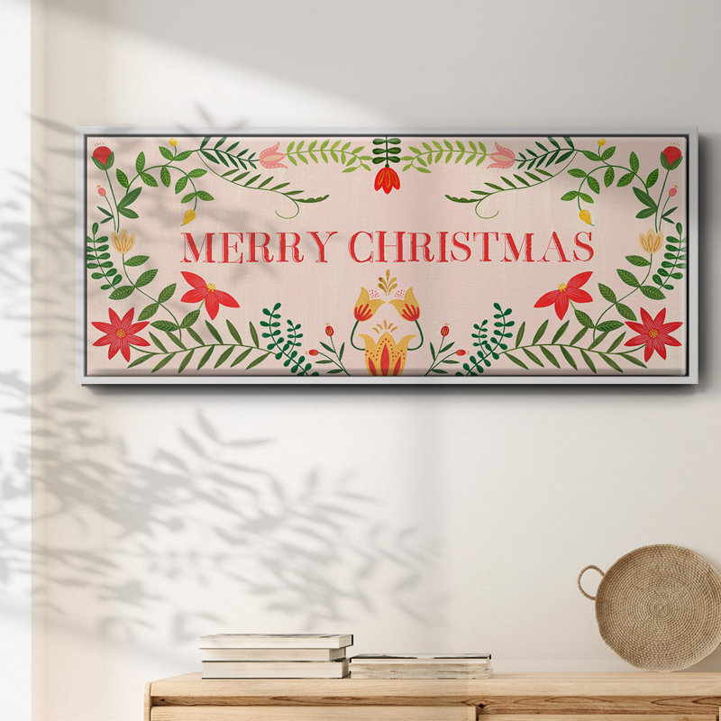 Twelve Days Collection D- Framed Canvas, 12" H x 30" W