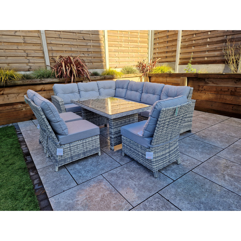 Amy Corner 9 Seater Dining Set with Cushions