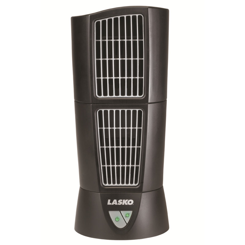 Space-Saving 14" Oscillating Tower Fan, Black