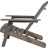 Rustic Style Foldable Chair, Gray, Made From Wood For Outdoor Comfort Gray Enjoyable Time-1034330593