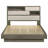 Savannah Queen Bed Bookcase Headboard Grey Oak-759248916