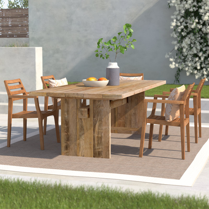 Rectangular Teak Outdoor Dining Table