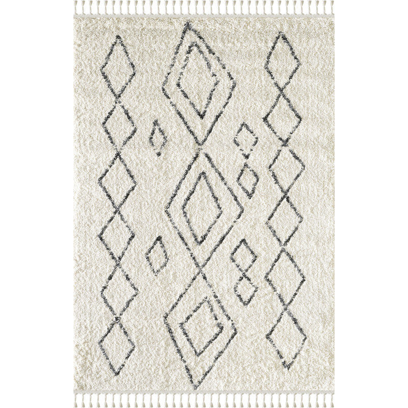 Tapis ivoire et gris Abani Willow Wil130a, Rectangle 4 pi x 6 pi
