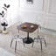 Table de salle à manger ronde 31,5 po en noyer-639802176-639802177