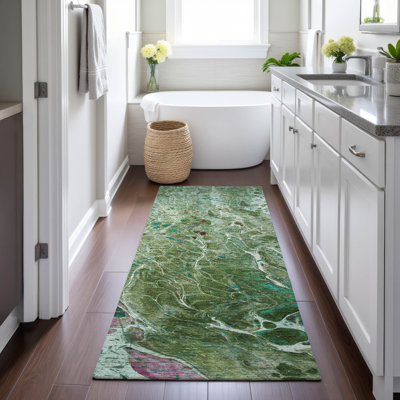 Tapis abstrait lavable à la machine intérieur / extérieur ACN2730