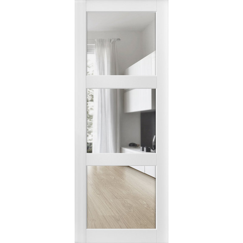 Porte de placard coulissante en verre Lucia, 36 po x 84 po