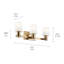 Éclairage pour meuble-lavabo 3 lumières Keison-1591616005