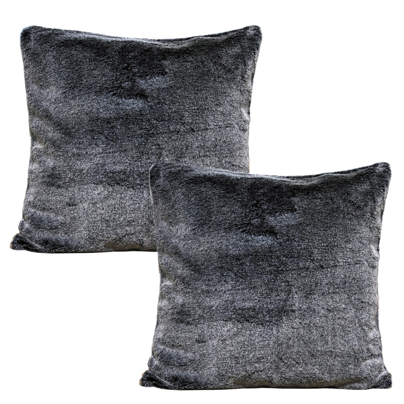 Square Throw Pillow Cover, Black