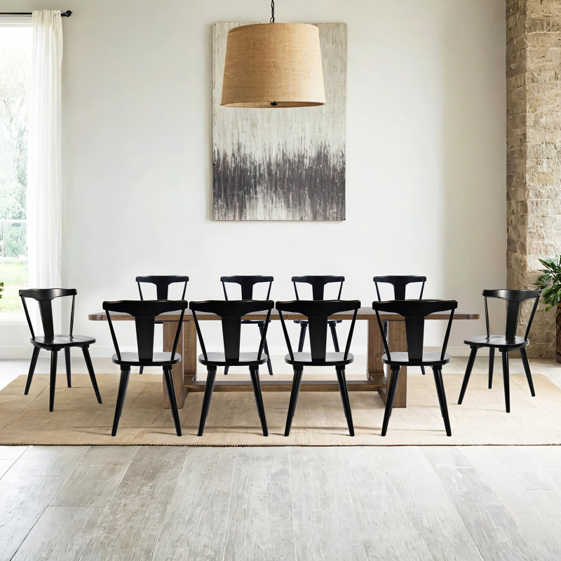 Maybelin Modern Solid Wood Dining Chair, 10