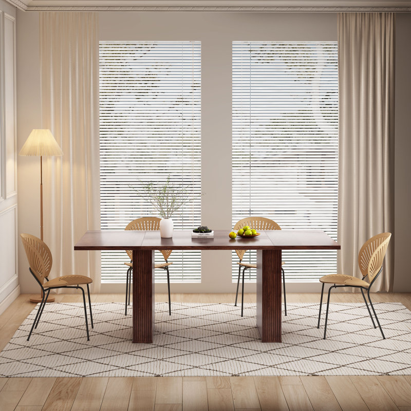 Corenda Rectangular Dining Table, Walnut