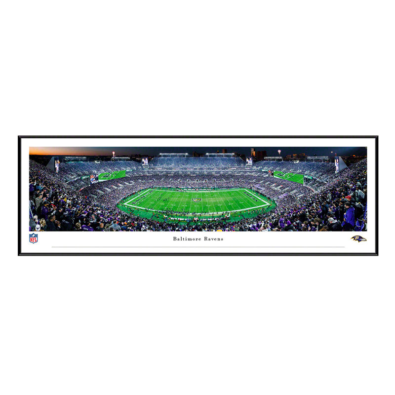 Baltimore Ravens par James Blakeway - photographie, H 18 po x l 44 po x P 0,88 po, Papier encadré dans un cadre noir