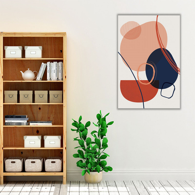 «Abstract Red Clay 2», reproduction d'art sur toile, H 18 po x l 12 po