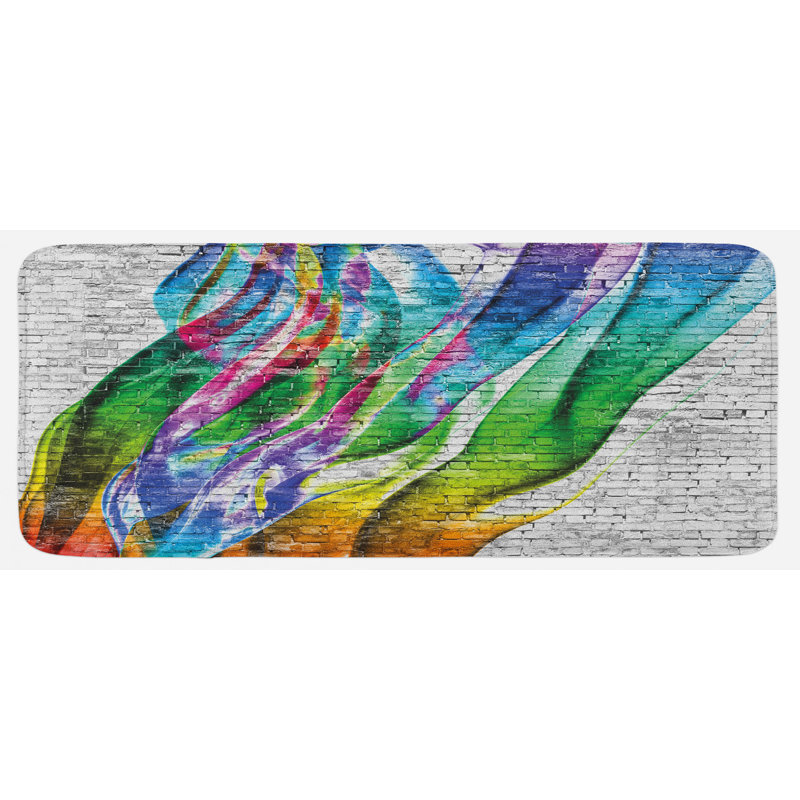 Tapis de cuisine mural brique