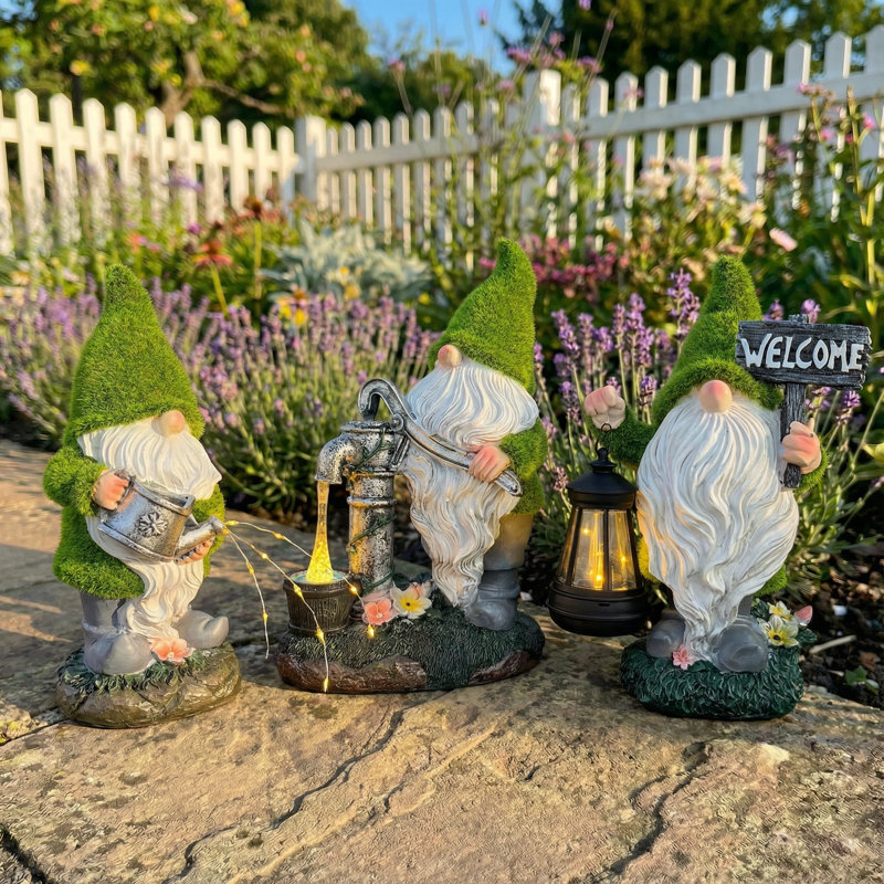 Statues de jardin solaires gnomes