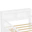 Lit simple avec rangement pour tête de lit - Deux garde-corps sous les tiroirs - blanc, taille propre-130465964