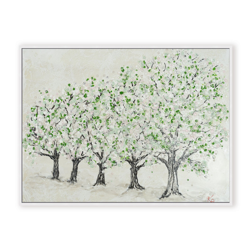 Nature Inspired "Springtime Serenity" Canvas Wall Art By , 30" H x 40" W, Framed Print, Brown