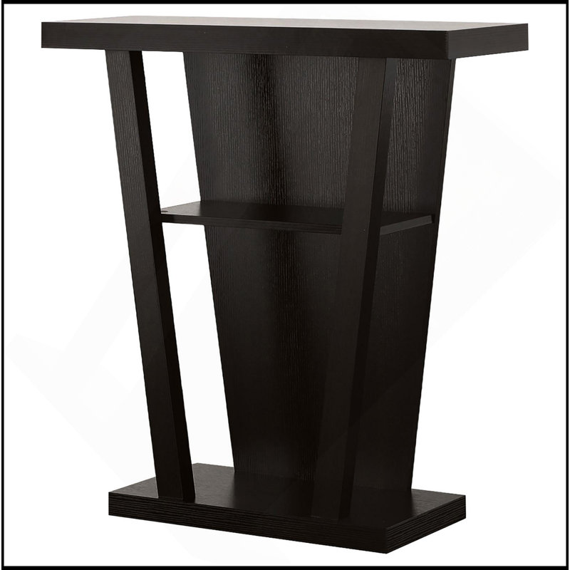 Cappuccino 2-Shelf Console Table