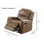 Ensemble de salon moderne 2pc 1 x causeuse 1 x fauteuil inclinable carré avec accoudoirs avec dossier capitonné et capitonnage vertical