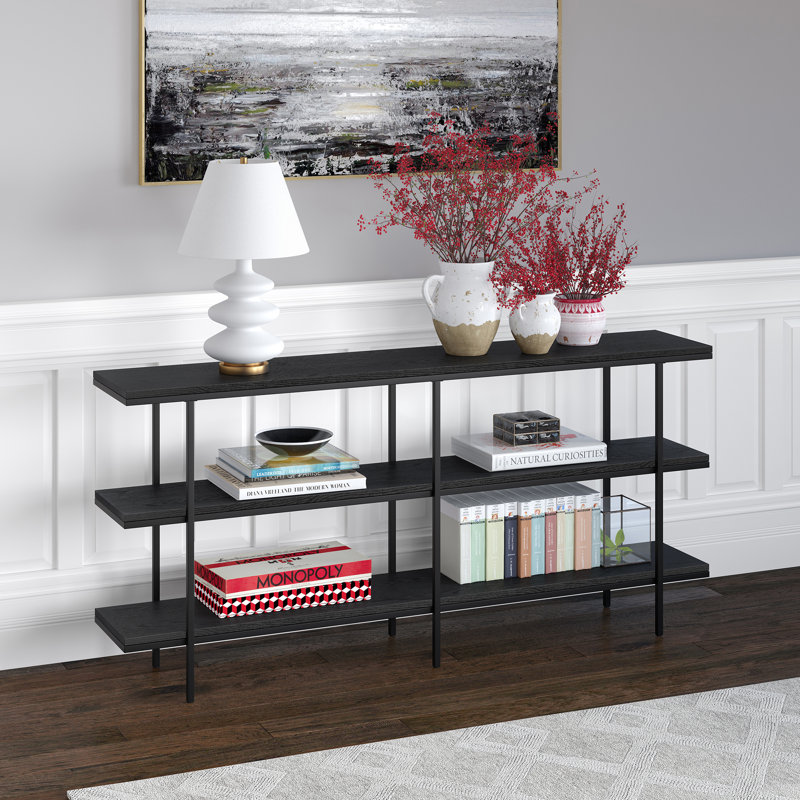 Console Table, Black Grain/Black