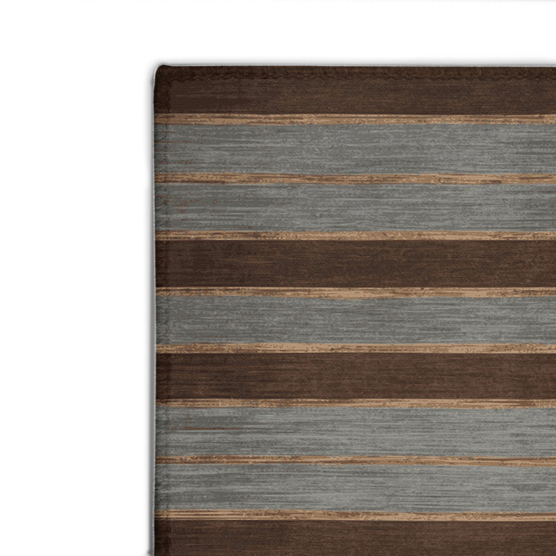Tapis intérieur / extérieur gris HorizontalStripes, Rectangulaire 2 pi x 3 pi