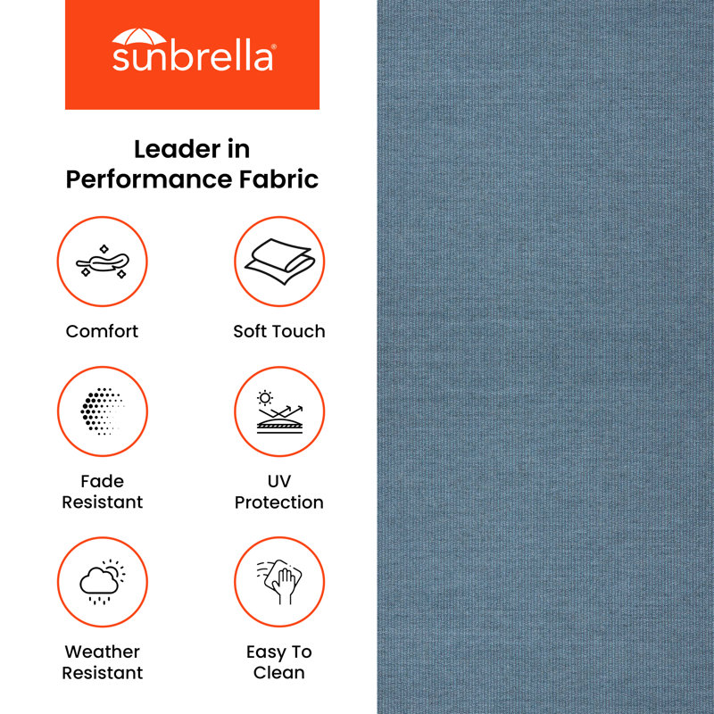 Outdoor Sunbrella® Cushion, Spectrum Denim Sunbrella®