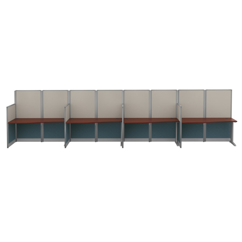Poste de travail 4 personnes Regency Instant Office 63H x 129W, Hansen Cherry