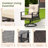 Ensemble de 2 chaises de patio à bascule pivotantes pour l'extérieur, ensemble bistro en rotin avec 2 chaises berçantes et 1 table basse-110441727