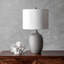 Lampe de table gris étain 21 po Bogan