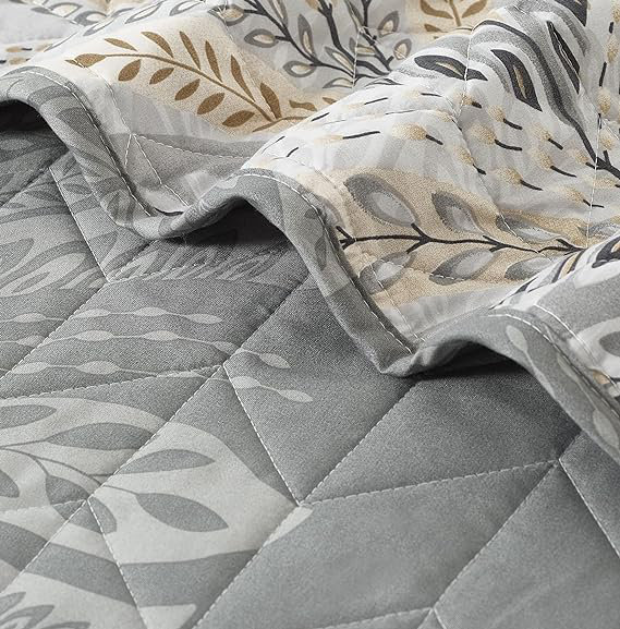 McTeer Duvet Cover Set with Pillowcases Included, Jasmine Silver, Floral, Super King - 2 Standard Pillowcases