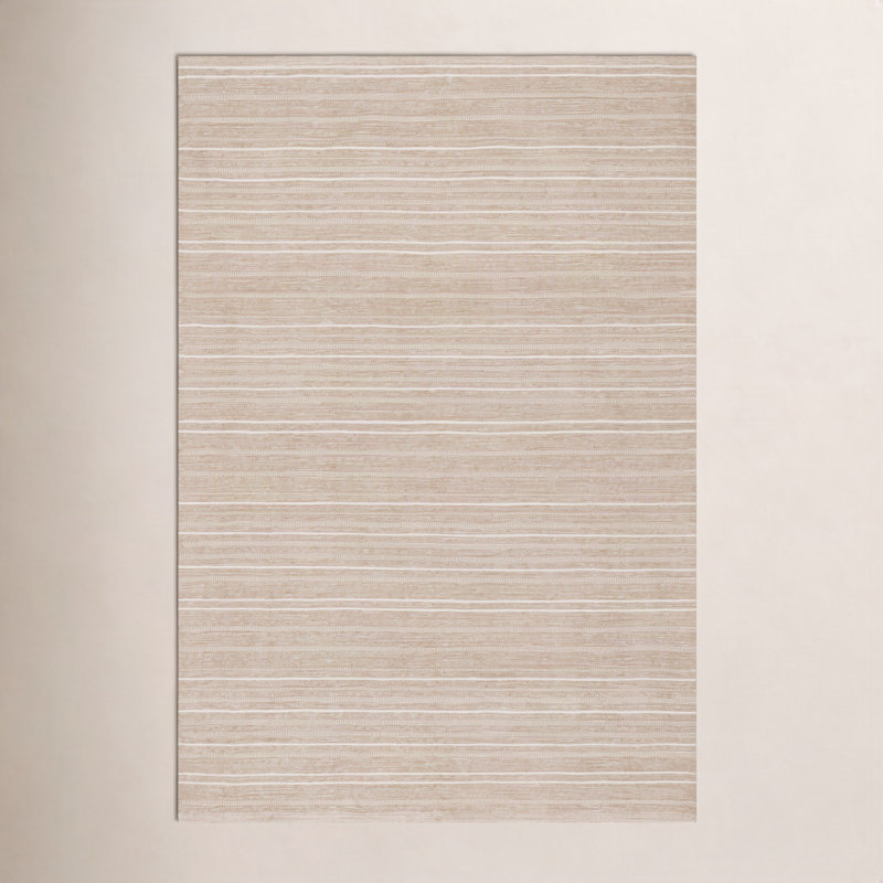 Tapis intérieur / extérieur kaki rayé Skipper, Rectangle 6 pi 8 po x 9 pi 6 po