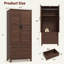 Armoire-penderie 72 po avec 2 tiroirs et 2 tablettes réglables pour la chambre à coucher-1056101841