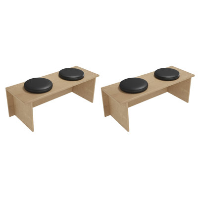 Banc rembourré en similicuir Neylan