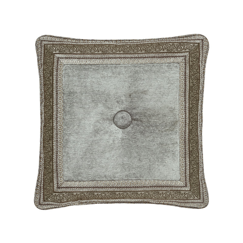 Paulina Stone Chenille 16" Square Decorative Throw Pillow