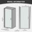 Porte de douche pivotante semi-sans cadre en chrome avec verre transparent