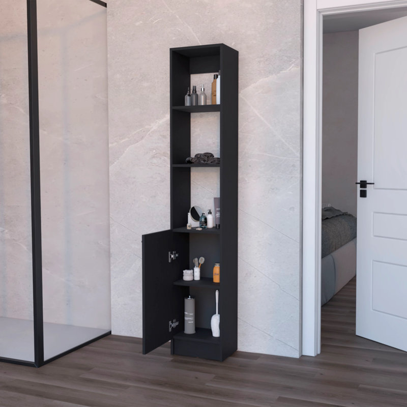 Armoire à linge avec 1 porte, Noir