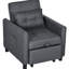 Fauteuil-lit convertible 3 en 1, canapé-lit simple multifonctionnel, fauteuil-lit escamotable avec dossier réglable, oreiller et poches