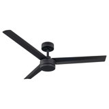 Breeze Collection Smart Indoor and Outdoor 52in 3-Blade Ceiling Fan with Remote Control Works With iOS or Android App