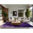 Soft Plush Finnell Halloween Modern & Contemporary Abstract Area Rug in Purple – Navy Binding-537561855