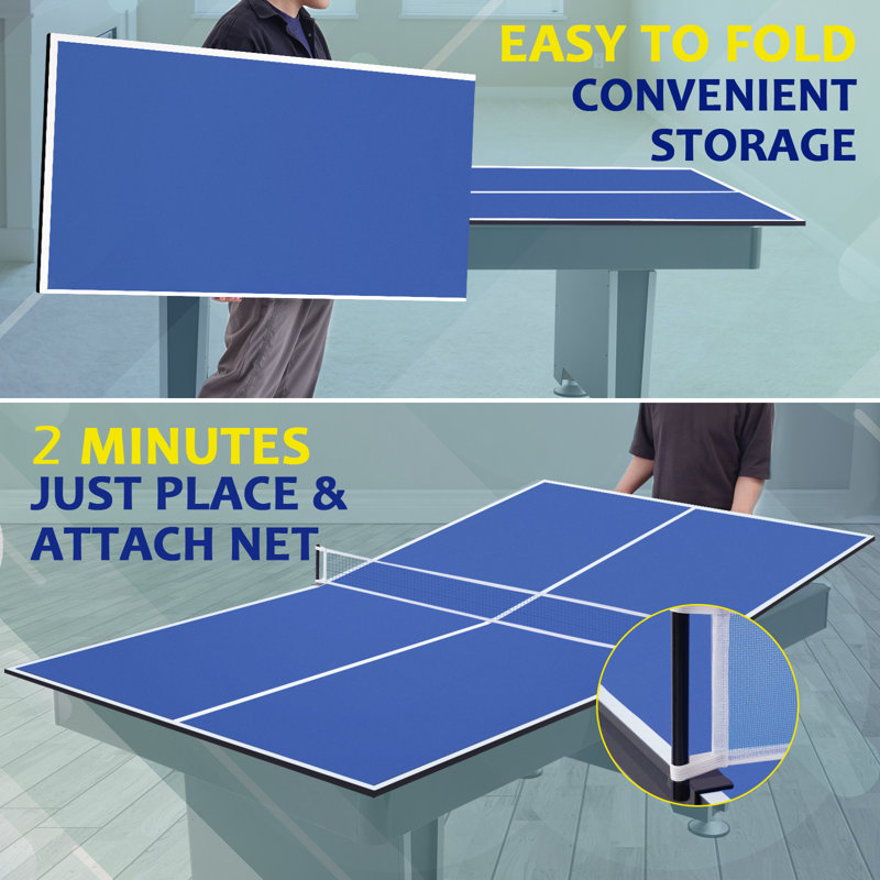 Plateau de table de ping-pong 84 po RayChee, L 96 po x l 48 po, Bleu
