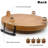 13 Inch Wooden Decorative Tray With Metal Handles For Coffee Table