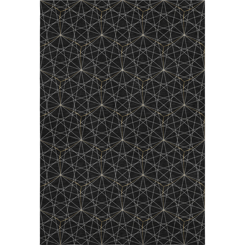 Premium Machine Washable Naglee AMF987 Geometric Rug, Rectangle 9' x 12'
