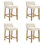 Tabouret de bar à hauteur de comptoir en bois Faune Modern