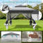 3.3 × 3.3 m One-Touch Pop-Up Canopy Tent with Extended Eaves, Mesh Panels, Waterproof Sealed Seams, Wheeled Carry Bag & Sandbags –-126428499