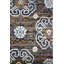Khotan Wool Geometric Area Rug in Brown/Charcoal/White-62672828