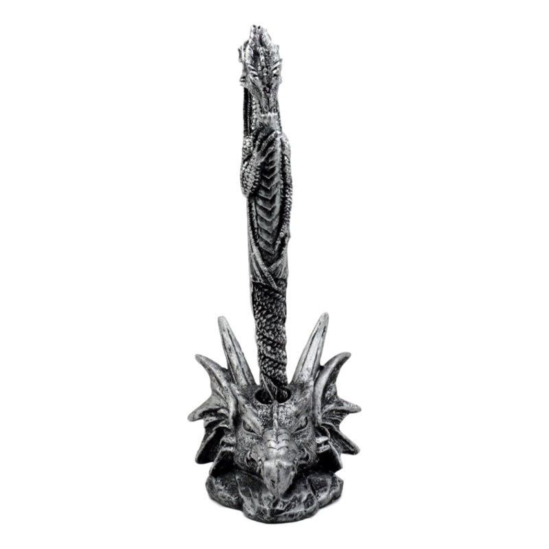 Sculpture Jonette encre de feu avec tête de dragon