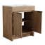 Meuble-lavabo simple 30 po avec comptoir en céramique