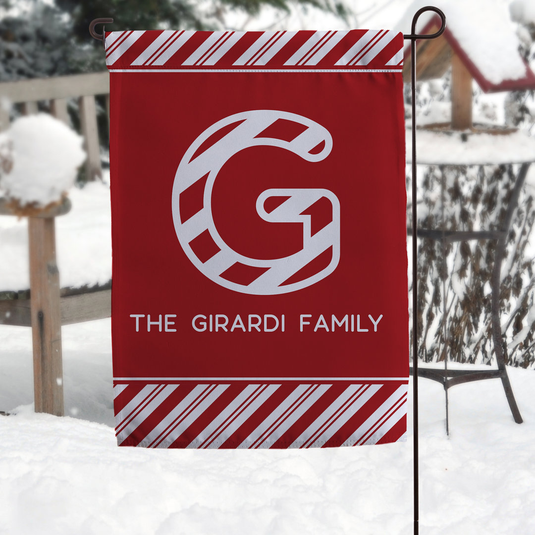 Candy Cane Lane 2-Sided Polyester 17" x 13" Garden Flag Personalization Mall 