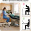 Tabouret de selle ergonomique avec support dorsal brun doré