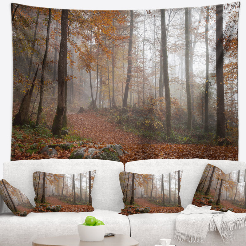 Photographie de paysage, forêt d'automne en Allemagne, tapisserie, H 50 po x l 60 po